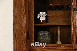 Arts & Crafts Mission Oak 1910 Antique Back Bar, Sideboard & China Cabinet