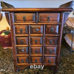 Asian Apothecary Cabinet 14 Drawer Gorgeous! 20th Century