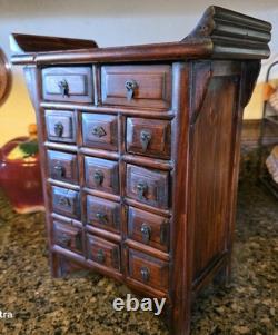 Asian Apothecary Cabinet 14 Drawer Gorgeous! 20th Century