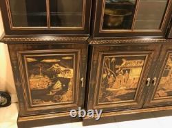 Asian Style Breakfront With Lights In Excellent Condition