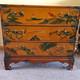 Asian-inspired Or Chinoiserie Hand-painted Wooden Chest Of Drawers