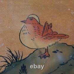 Asian-inspired or Chinoiserie hand-painted wooden chest of drawers
