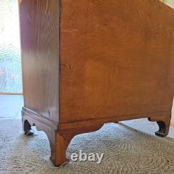 Asian-inspired or Chinoiserie hand-painted wooden chest of drawers