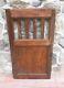 Authentic Diminutive Antique French Slatted Cabinet Pine Flat Panel Door 41x23