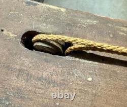 Awesome Old Primitive Wood Wall Hanging Display Cabinet With Framed Glass Door