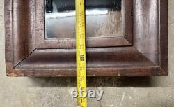 Awesome Old Primitive Wood Wall Hanging Display Cabinet With Framed Glass Door