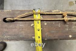 Awesome Old Primitive Wood Wall Hanging Display Cabinet With Framed Glass Door