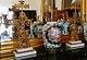 Beautiful Ornate Pair Of Candelabras Of A Victorian Couple, Marble Stand