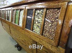 BEAUTIFUL Restored 18 Drawer Antique Sherer Oak Seed Bean Cabinet Counter