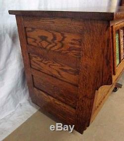 BEAUTIFUL Restored 18 Drawer Antique Sherer Oak Seed Bean Cabinet Counter