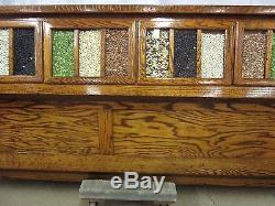 BEAUTIFUL Restored 18 Drawer Antique Sherer Oak Seed Bean Cabinet Counter