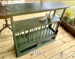 BEST Antique Kitchen Plate Rack Wooden Hanging/Standing Shelf Cupboard Farmhouse