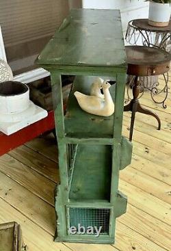 BEST Antique Kitchen Plate Rack Wooden Hanging/Standing Shelf Cupboard Farmhouse