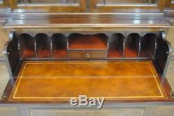 Baker Furniture Breakfront Burled Mahogany Banded Inlay Circa 1940's