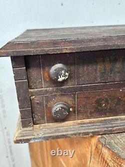 Barn find willimantic 2 drawer victorian walnut spool cabinet project
