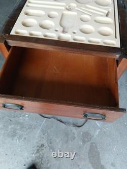 Beautiful Antique CASWELL RUNYAN Co Perfect Sewing Cabinet or End Table