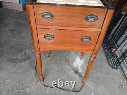 Beautiful Antique CASWELL RUNYAN Co Perfect Sewing Cabinet or End Table
