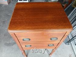 Beautiful Antique CASWELL RUNYAN Co Perfect Sewing Cabinet or End Table
