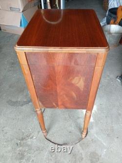 Beautiful Antique CASWELL RUNYAN Co Perfect Sewing Cabinet or End Table