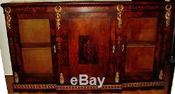 Beautiful Antique French Empire Style, Inlaid Cabinet Credenza Sideboard Cabinet