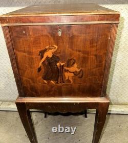 Beautiful Antique French Marquetry Cabinet With Key Antique Furniture