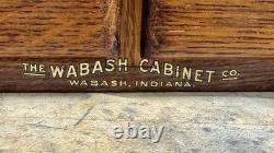 Beautiful Antique Wabash Cabinet Co. Oak Card Catalog 2 Drawer Index Card File