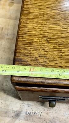 Beautiful Antique Wabash Cabinet Co. Oak Card Catalog 2 Drawer Index Card File