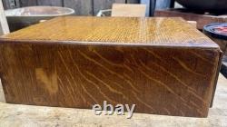 Beautiful Antique Wabash Cabinet Co. Oak Card Catalog 2 Drawer Index Card File