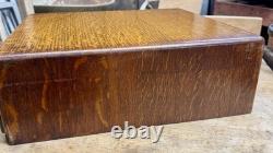 Beautiful Antique Wabash Cabinet Co. Oak Card Catalog 2 Drawer Index Card File