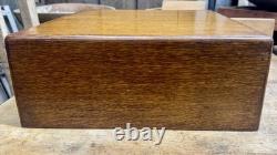 Beautiful Antique Wabash Cabinet Co. Oak Card Catalog 2 Drawer Index Card File