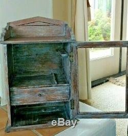 Beautiful Antique Wood Medicine Cabinet