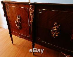 Beautiful French Empire Style Sideboard Server Buffet Cabinet, 99 Length
