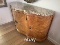Beautiful Large Bernhardt Brand China Hutch with Granite Top Beautiful Large Bernhardt Brand China Hutch with Granite Top