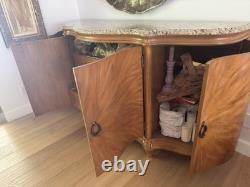 Beautiful Large Bernhardt Brand China Hutch with Granite Top