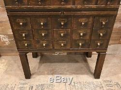 Beautiful Stacking Quartersawn Oak Index 30 Drawer Card Catalog Library Antique