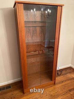 Beautiful midcentury- modern teak cabinet with lighting from House of Denmark