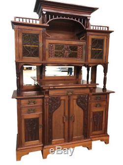 Beautifully Crafted Antique Art Nouveau Cabinet from Amsterdam, 1920s