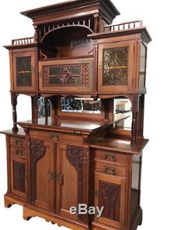 Beautifully Crafted Antique Art Nouveau Cabinet from Amsterdam, 1920s