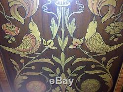 Berky & Gay Birds Of Paradise 1930's Walnut Cabinet