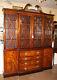 Best Quality Old Baker Chippendale Mahogany Breakfront Bookcase China Cabinet
