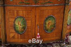 Best Satinwood French Figural Paint Decorated Commode Server Buffet Sideboard