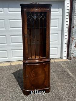 Bevan Funnell English Mahogany Corner Cabinet