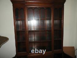 Big Old Gorgeous Mahogany Wooden China Cabinet HEAVY