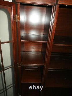 Big Old Gorgeous Mahogany Wooden China Cabinet HEAVY