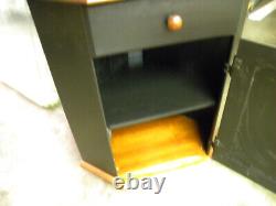 Black and Walnut Corner Cabinet-72H 19 inside Width 9 by 15 by 9 front. NIB