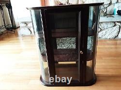 Bombay Wood Mirrored Shelved Curio wall Hanging Cabinet