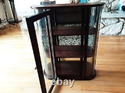 Bombay Wood Mirrored Shelved Curio wall Hanging Cabinet