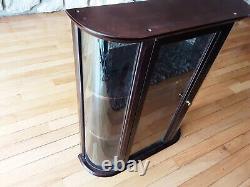 Bombay Wood Mirrored Shelved Curio wall Hanging Cabinet