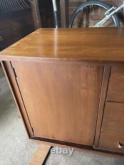 Broyhill Brasilia Walnut China Cabinet Hutch Mid Century Modern (100% Charity)