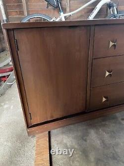 Broyhill Brasilia Walnut China Cabinet Hutch Mid Century Modern (100% Charity)